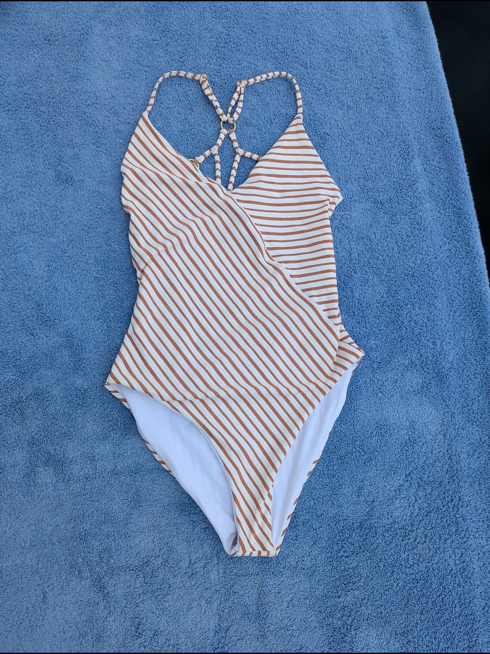 L*Space Blair Stripe One Piece Swimsuit - Size 8